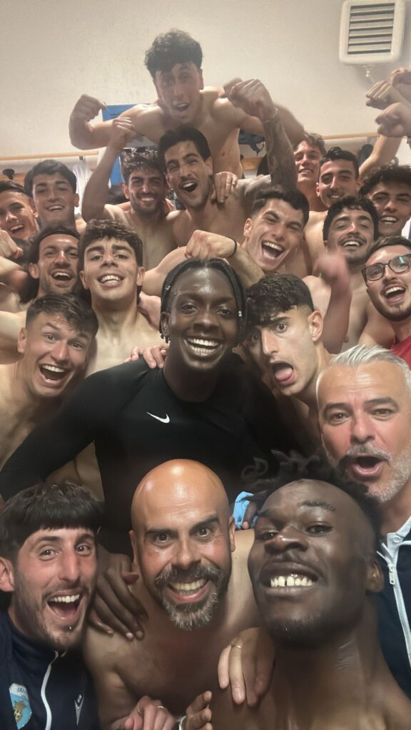 MIchele Fini festeggia la salvezza